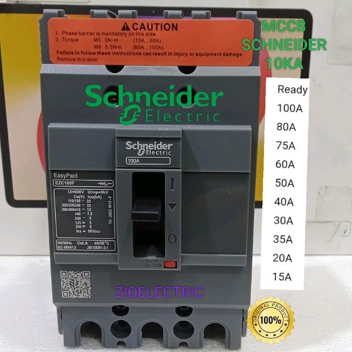 mccb 100a 3p Schneider original breaker 100a 3p