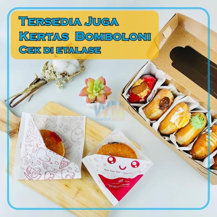 SALE  (ISI 40PCS) DUS BOX BOMBOLONI ISI 6 / KOTAK BOMBOLONI DONAT LAMINASI / DUS DONAT BOMBOLONI