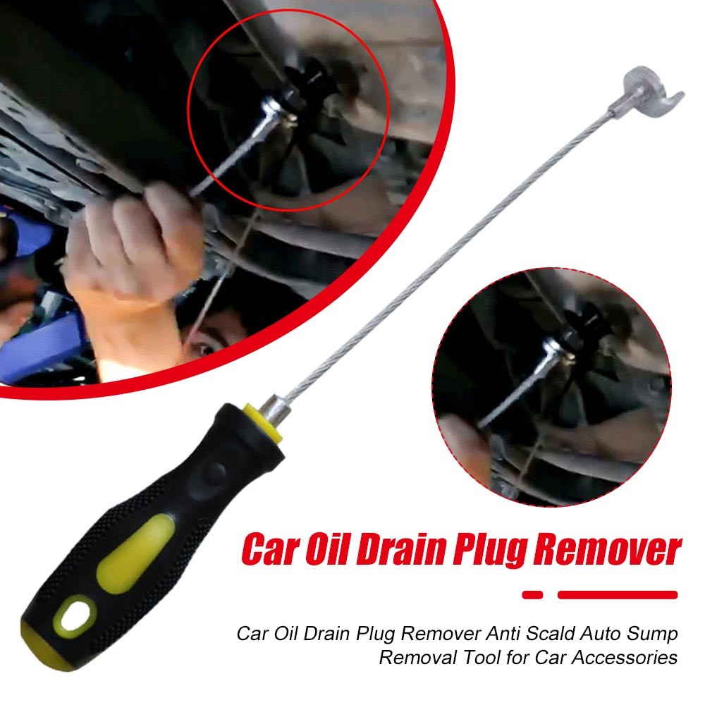 Oil Drain Plug Removal Tool Magnetic Oil Plug Remover Wrench Anti Scald Auto Car Oil Drain Wrench Au