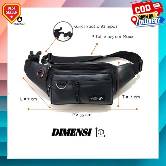 Distro Motif Pria Terbaru 2025 Dewasa Kekinian Tas Selempang Pria Waterproof Sling Bag Pria Kecil Be