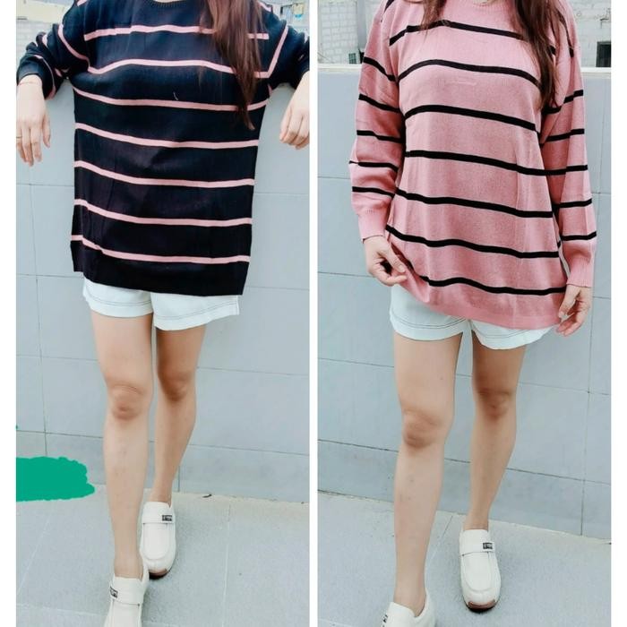 Blus Bigsize Atasan Jumbo Rajutan Wanita