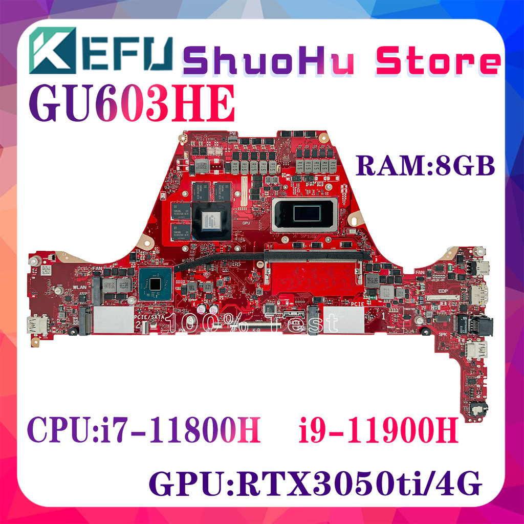 Casing Laptop KEFU GU603HE Mainboard For ASUS ROG Zephyrus M16 GU603HE GU603 Laptop Motherboard With