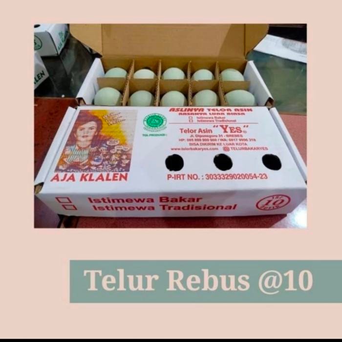 telor asin rebus "YES" Brebes isi 10 + Buble wrap
