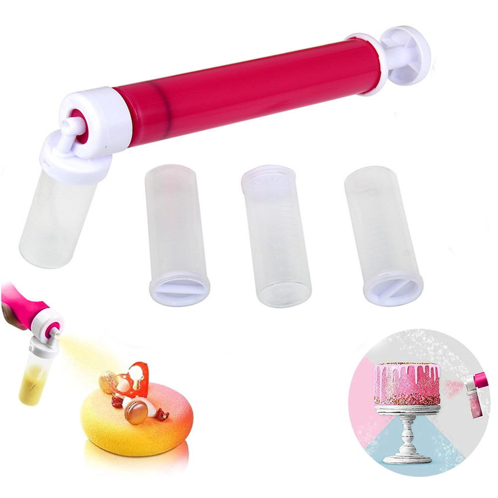 4PCS/set Cake Coloring Air Brush Gun DIY Cake Spray Gun Decorating Spraying Coloring Cake Dessert