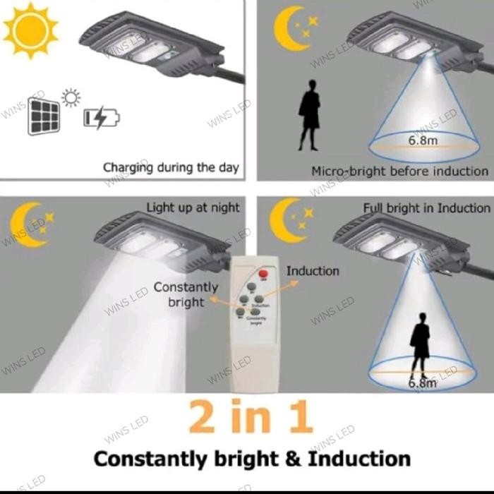 DISKON Lampu Jalan Led Tenaga Surya 60w PJU Solar Cell 60watt 60 Watt All In One Outdoor 30 60 90
