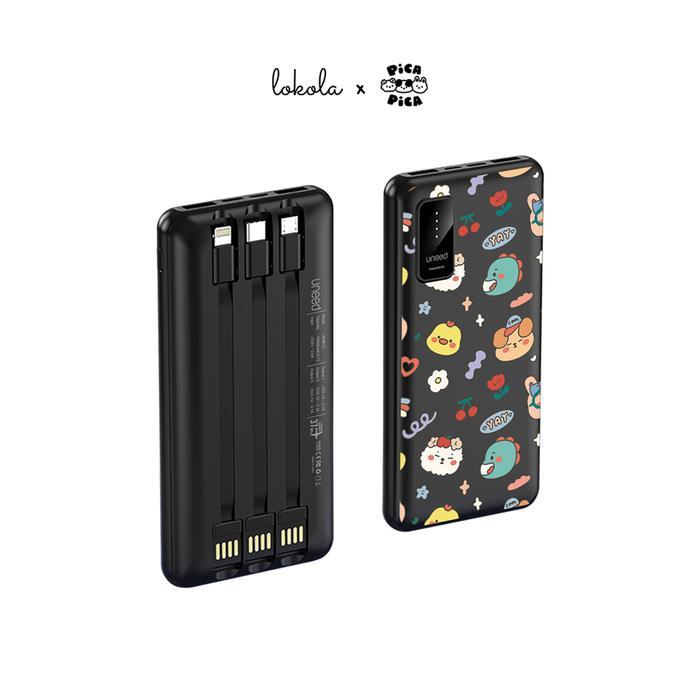 Powerbank with Multiple Connector 10.000mAh Lokola by Uneed x PicaPica