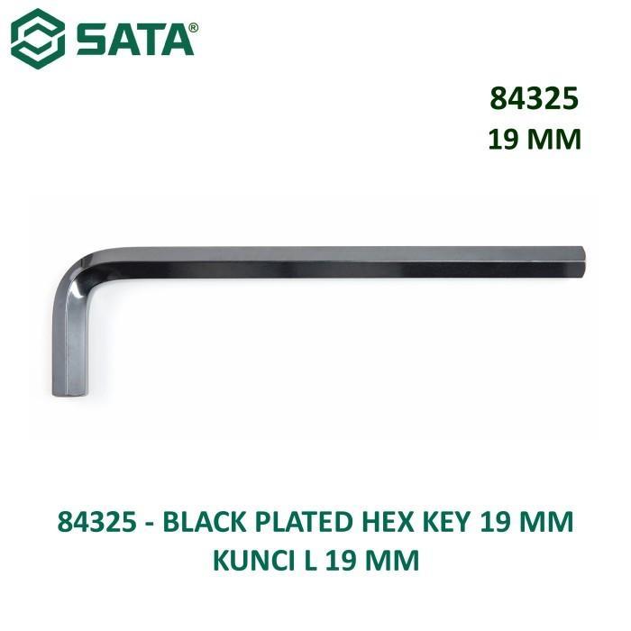 KUNCI L PENDEK 19 MM 84325 - BLACK PLATED HEX KEY 19 MM SATA