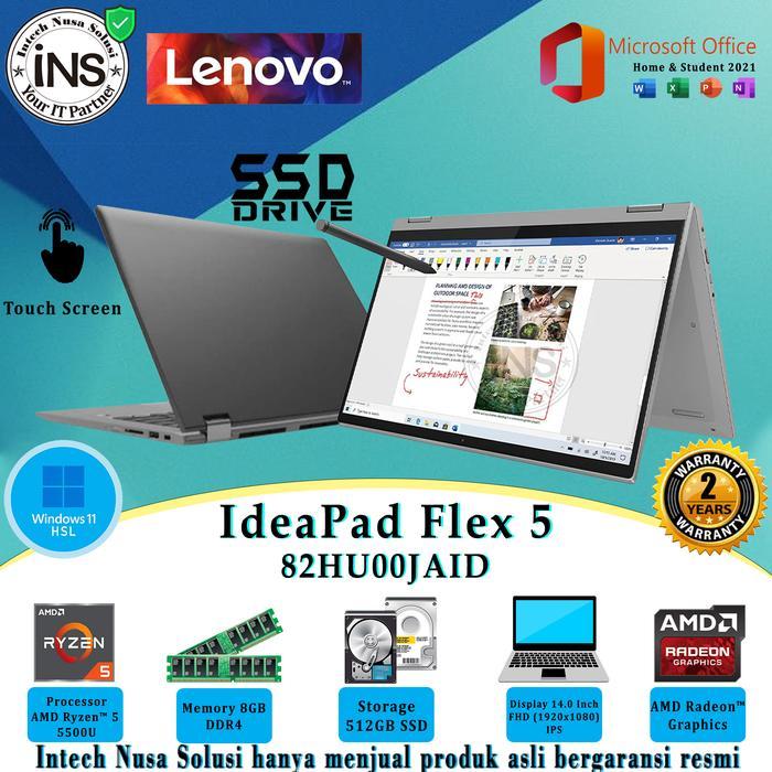 BARU Lenovo IdeaPad Flex 5-14ALC05-JAID Ryzen 5 5500U 8GB 512GB SSD W11HSL