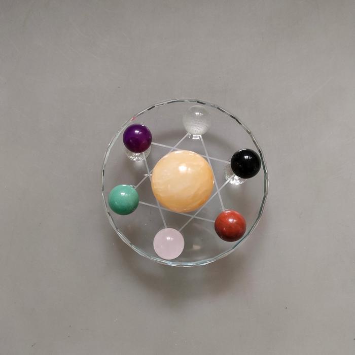FENG SHUI BOLA KRISTAL FORMASI 7 BINTANG UKURAN BESAR QI XING CHEN