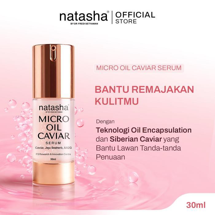 Natasha Micro Oil Caviar Serum 30ml - Mencerahkan, Melembabkan kulit wajah
