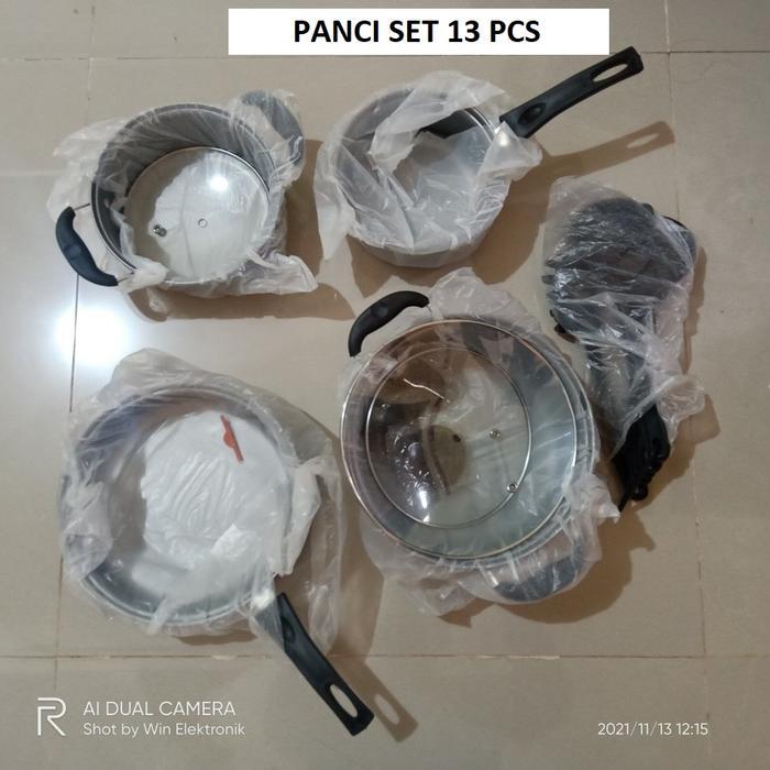 Panci Kukus Kompor Induksi Steamer Wajan Teflon Dandang 3 Psc Garansi