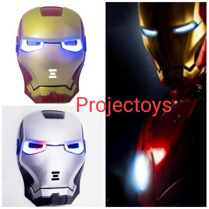 BRG BARU Topeng Iron Man LED Premium