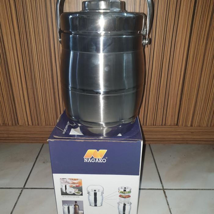 Rantang Tunggal Stainless 2 Liter Nagako 3 Susun / Rantang 3 Susun