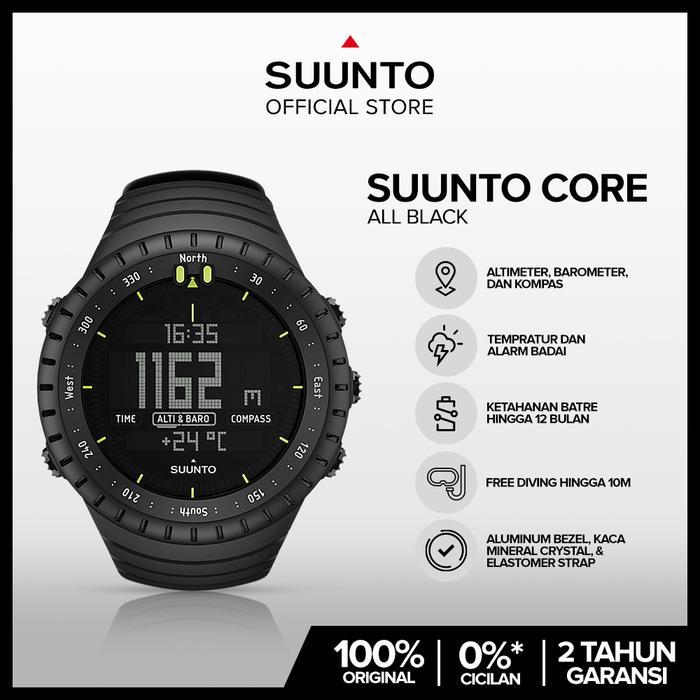 Suunto Core All Black - The outdoor watch with altimeter,baro& compass