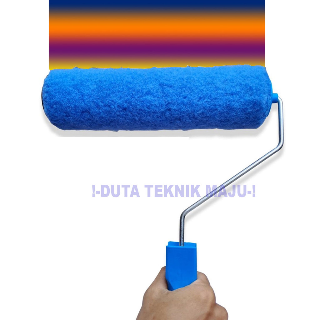 Kuas Roll Besar Bulu 9 + Gagang / Kwas Koas Rolan Gagang Panjang 9 Inci / Kuas Roll Cat