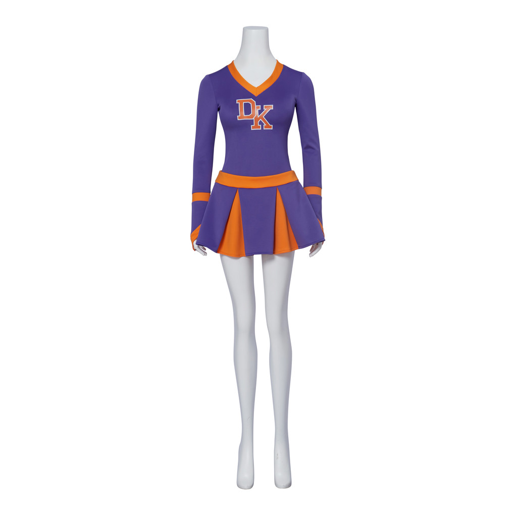 Jennifer Check Cheerleader Cosplay Costume Jennifer'S Body Dk High School Purple Uniform Top Skirt