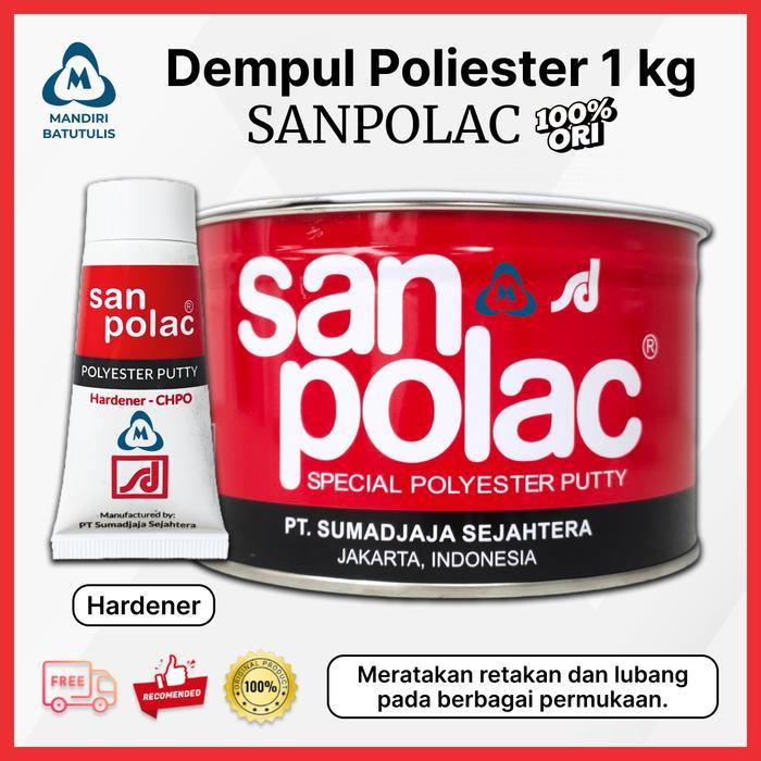 Nippon - Dempul San Polac 1Kg / Sanpolac Besar / Dempul Mobil Motor Kayu Besi