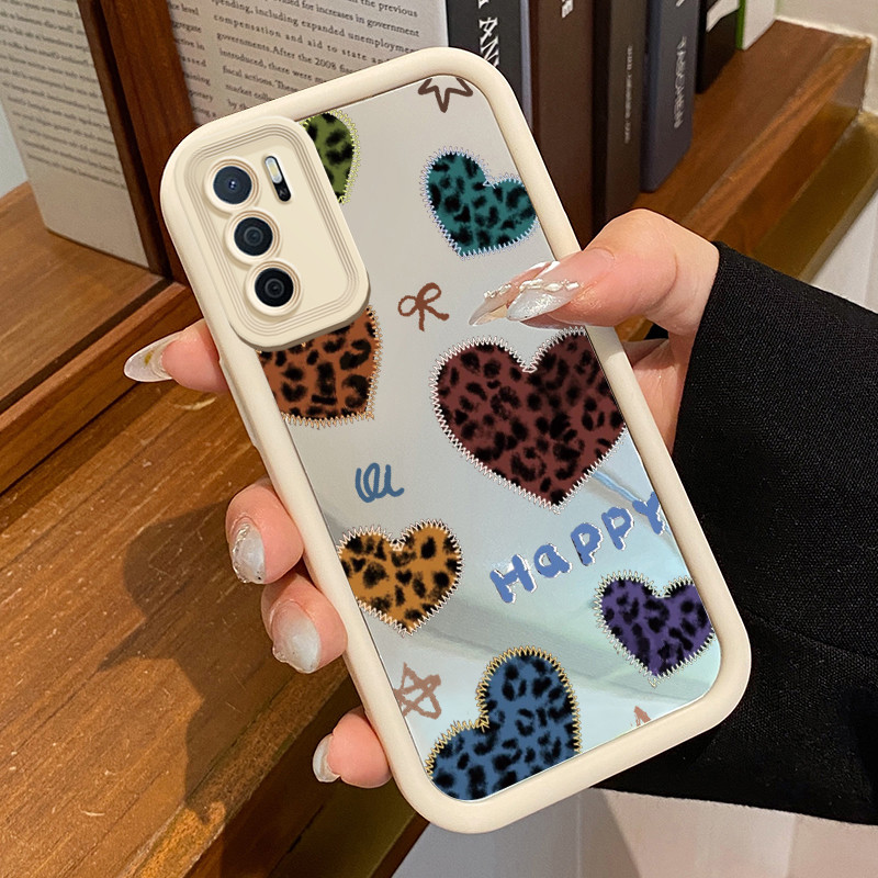 Casing Hp Untuk OPPO A16 OPPO A16s OPPO A54s Case Keras Lubang Halus Bahan Hati corak macan tutul Ce