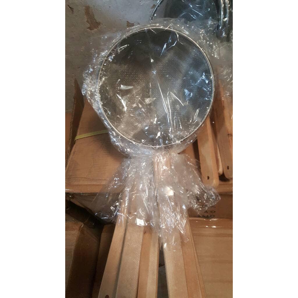 Saringan Minyak Halus Doble Stainles Asli Gagang Kayu No 24