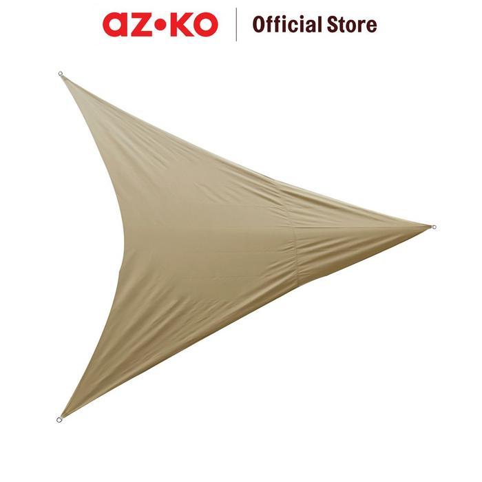 Azko Soleil 3.6 Mtr Kanopi Taman Triangle - Cokelat Tan Canopy Atap Teras Dekorasi Taman Garden