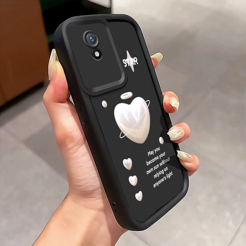 Casing Hp Untuk VIVO Y02 VIVO Y02A VIVO Y02T Case Desain Niche Planet Hati pola Softcase Fall Preven