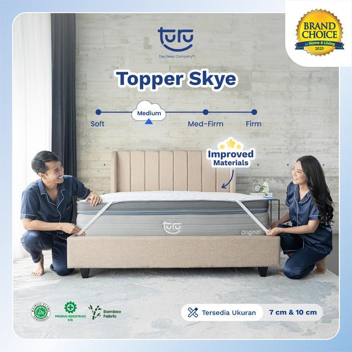 TURU Mattress Topper TURU Skye 7 / 10cm Pelapis Penambah Tinggi Kasur, Empuk