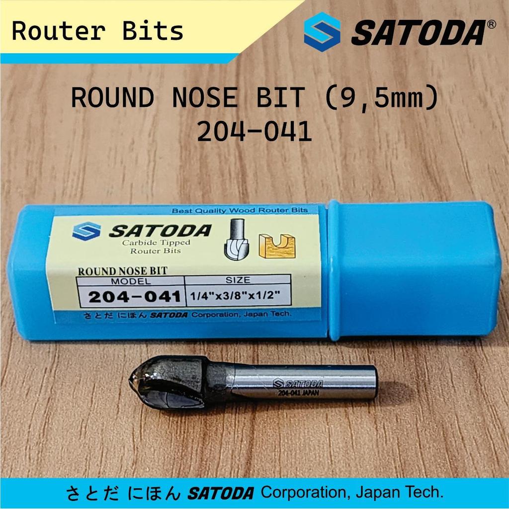 MATA PROFIL SATODA Router Bit Round Nose Bit 1/4 Inch x R.4,8 mm Japan Tech 204-041
