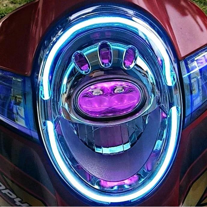 MOXER LAMPU SCOOPY ALIS SCOOPY 2017 2018 2019 GRATIS DEMON EYE BERKUALITAS MOTORCYCLE ALIS REFLEKTOR