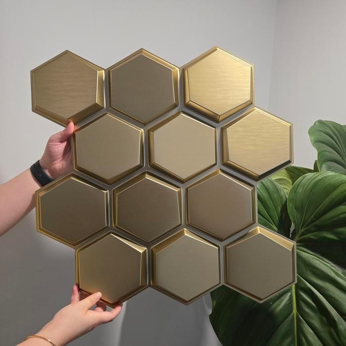 Gold Dan Rustic Color 50Cm, 3D Wall Panel Wallpanel Pvc