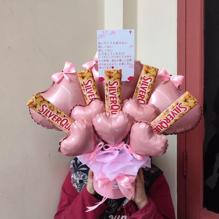 Buket Balon Bucket Balon Love Bloom Box Balon Bucket Balon