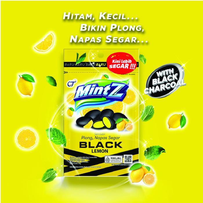 Terlaris Mintz Permen Black Rasa Lemon 40 Gram - [3 Pack] Gratis Ongkir