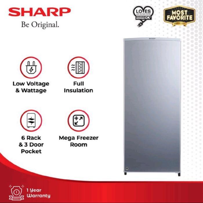 SHARP FREEZER 6 RAK FJ-M189N-SS FREEZER6 RAK 158 Liter FJM189N KULKAS FREEZER SHARP 6RAK