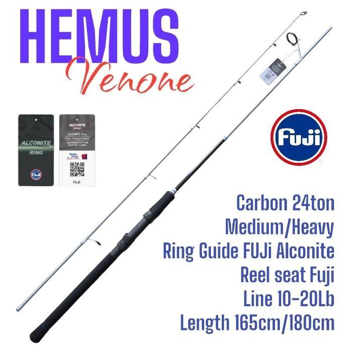 Joran Carbon HEMUS VENONE Real Seat FUJI dan Ring Full Fuji Alconite