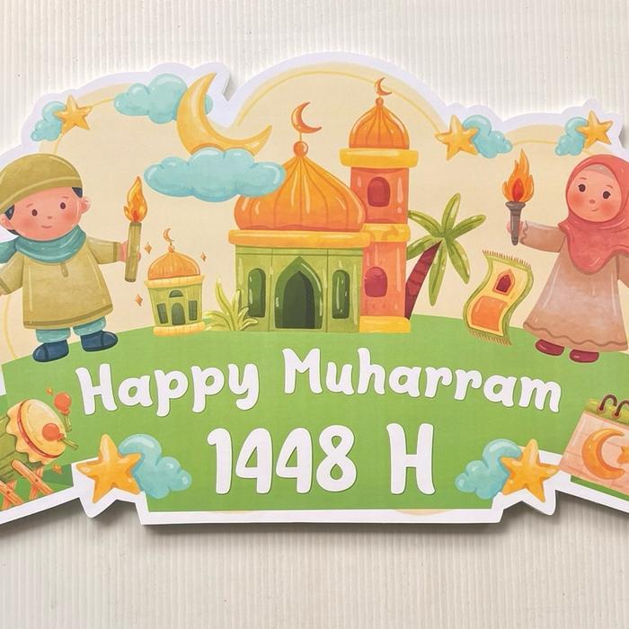 Board Sterofoam Tahun Baru Islam Poster Pawai Sekolah Props Photobooth