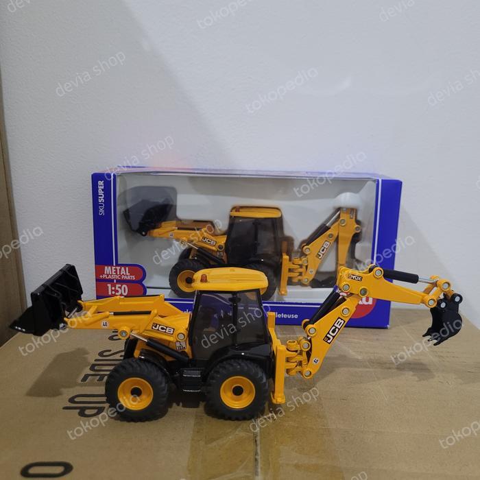 Miniatur JCB Miniatur Alat Berat Backhoe Loader JCB