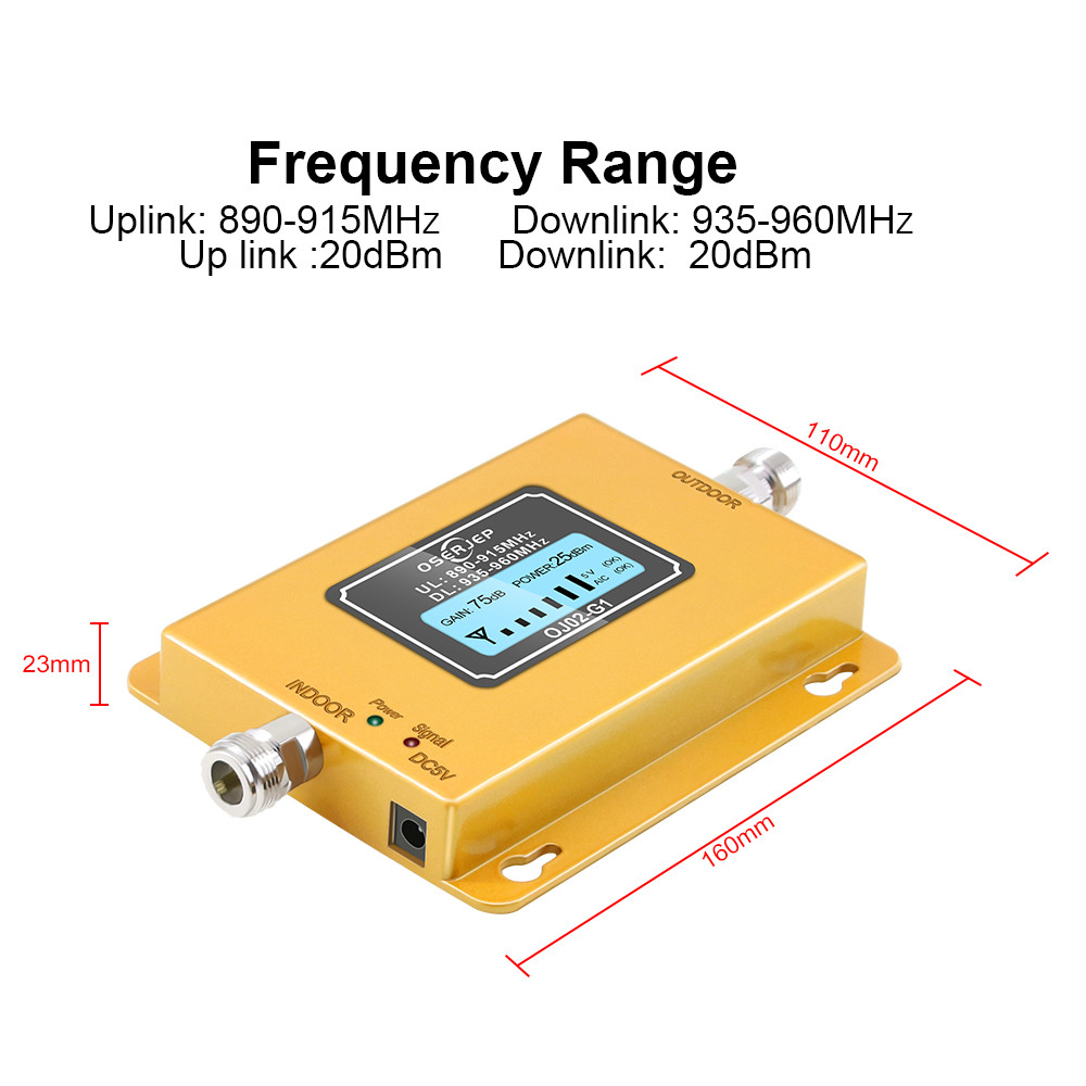 Gsm repeater GSM 900MHz Amplifier 20Dbm lcd Mini Mobile Phone Signal Booster Repeater Amplificatore