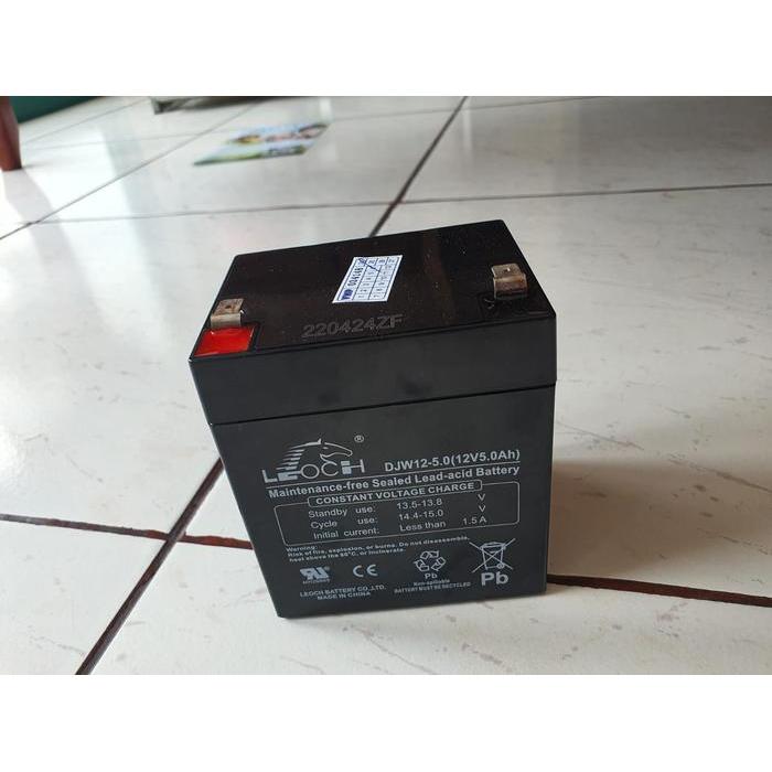 Aki Kering Ups Leoch Battery 12V 5Ah /12V 4Ah/12V 4.5Ah/12V 5Ah Baterai Ups Berkualitas Original