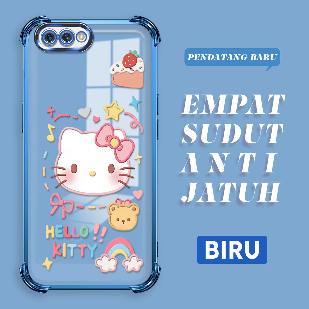 Casing HP Softcase Bening Transparan Anti Jatuh Pelindung Kartun Lucu Untuk OPPO A3S A12E Ready Mura