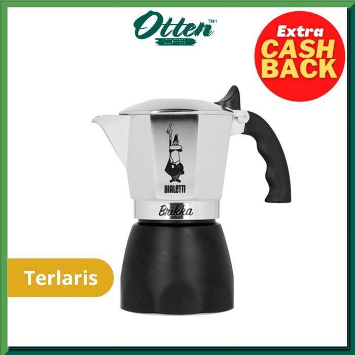Bialetti - Brikka Black 4 Cups - Mokapot Alat Seduh Kopi Manual