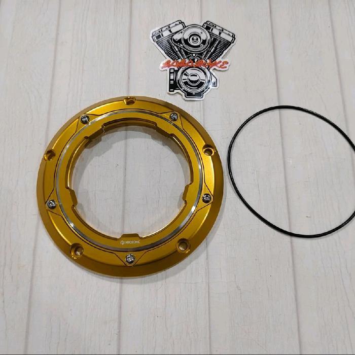 Derby cover Anodized Gold list silver polished harley twincam