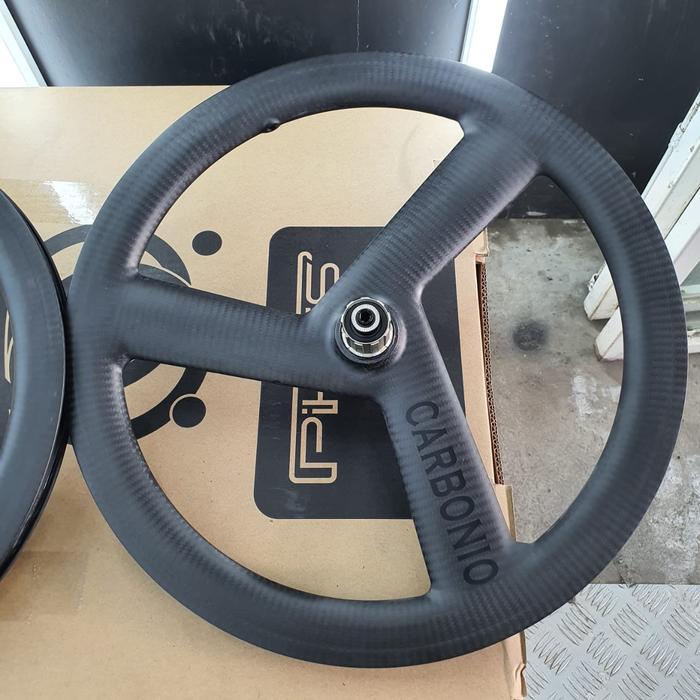 TERBARU wheelset carbon trispoke fnhon