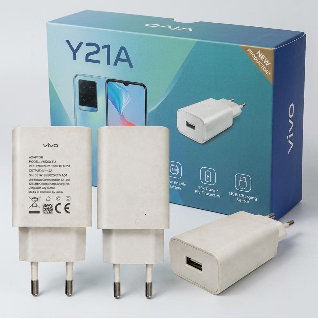 Adaptor Cas Vivo V1020D-EU Original Bekas 5V 2A Vivo Y21A