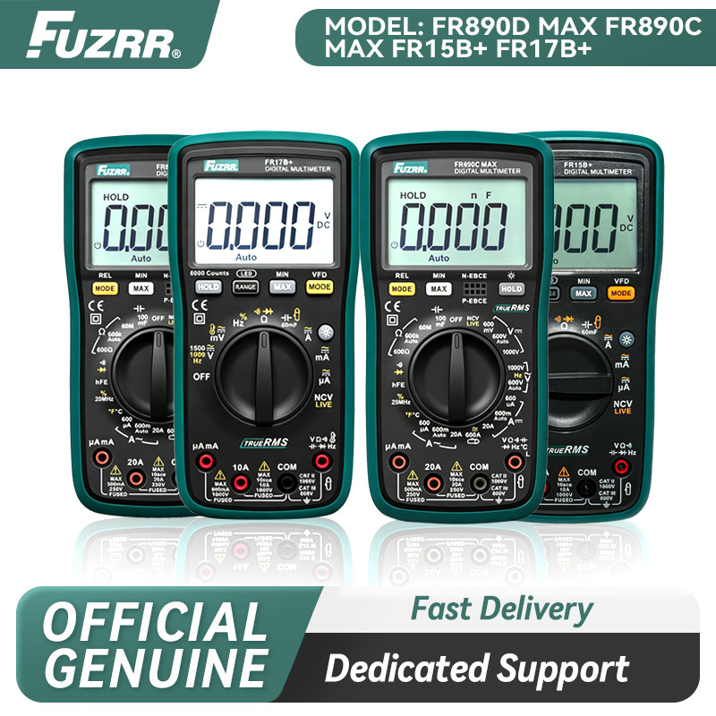 FUZRR FR890D MAX FR890C MAX Portable Automatic Digital Multimeter FR15B+ FR17B+ High Precision