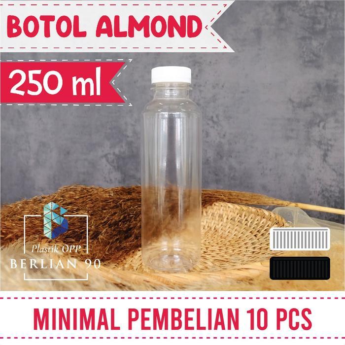 Diskon ( 100 Pcs ) Botol Almond 250 Ml Botol Kopi Botol Jus 250Ml Botol Kopi 250Ml Original