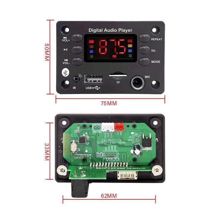 Flash Sale Modul Mp3 Bluetooth Dilengkapi Soket Mic Bisa Karaoke Original