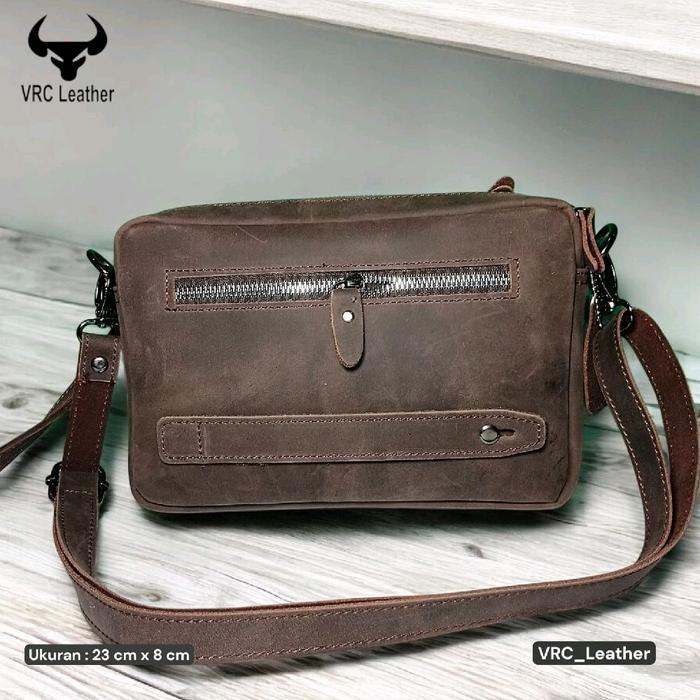 Tas Selempang Pria Wanita Kulit Crazy Horse dan Handbag Selempang Kulit Asli