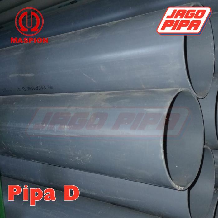 Grubyshop- Maspion Abu Pipa D 4 Inch Pvc 4 Meter Paralon 4" Abu