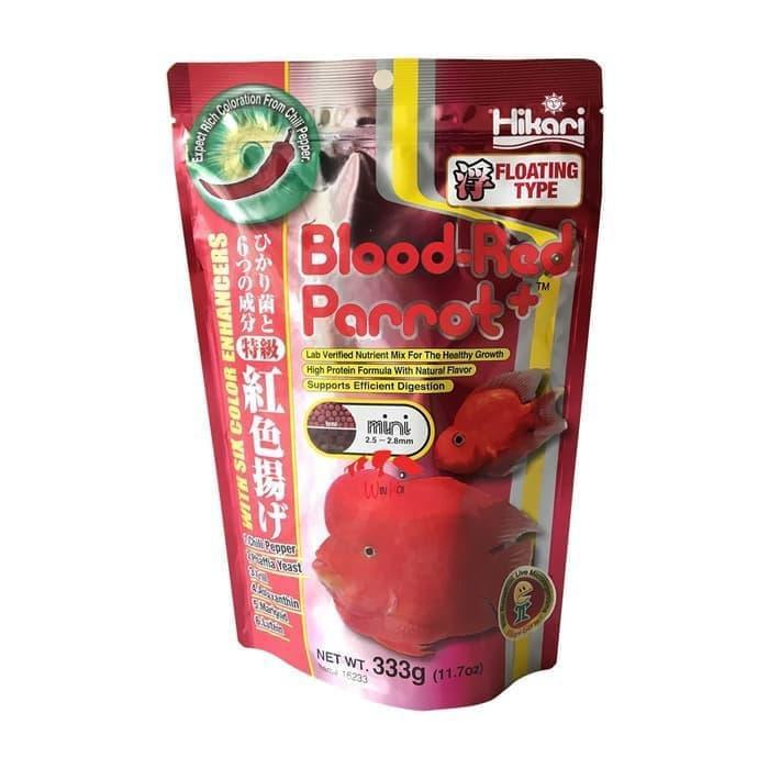 Hikari Blood Red Parrot + Hikari Size Mini Isi 333 Gr #Gratisongkir