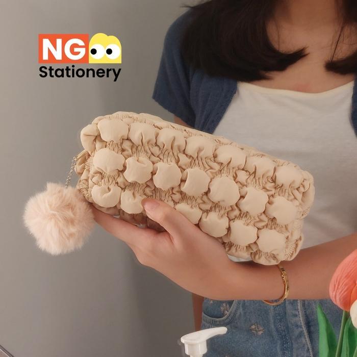 Ng Stationery - Luna Puffy Foam Pouch Handbag Pillow Pouch Stationery Pouch Skincare Set Tempat