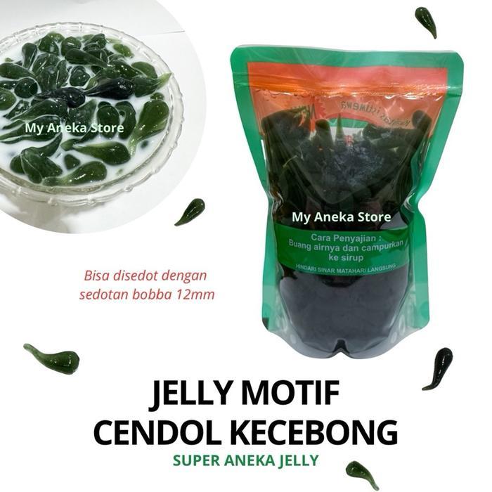 NEW Jelly motif CENDOL KECEBONG HIJAU / cendol/ cendol kecebong / kecebong merk Super Aneka Jelly